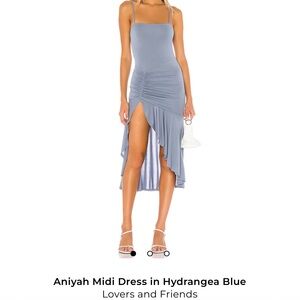 Aniyah Midi Blue Dress